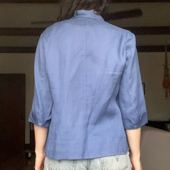 *SOLD* Vintage periwinkle blue button up shirt - Picture 4 of 6